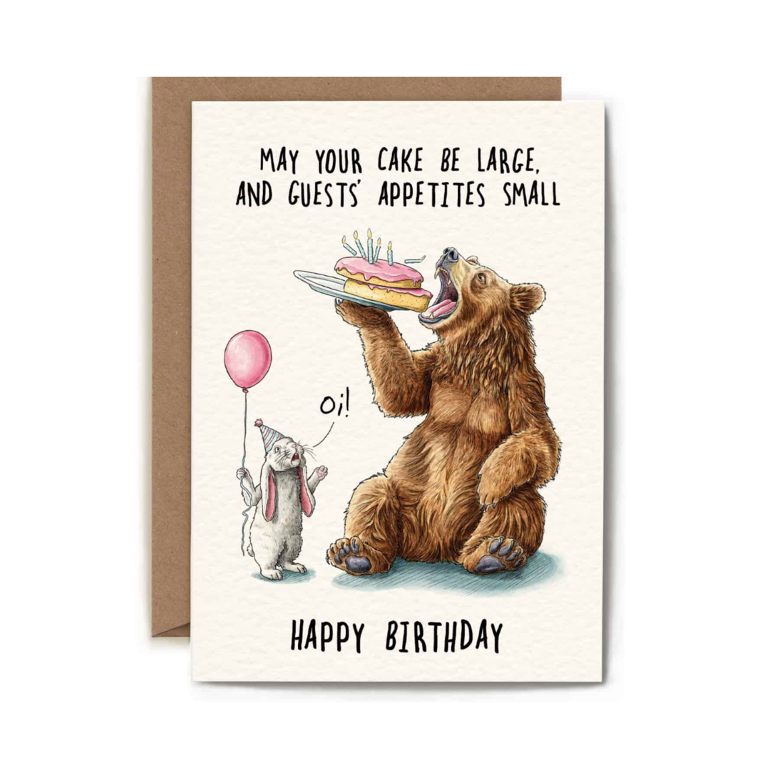 Large Cake Card Birthday Card