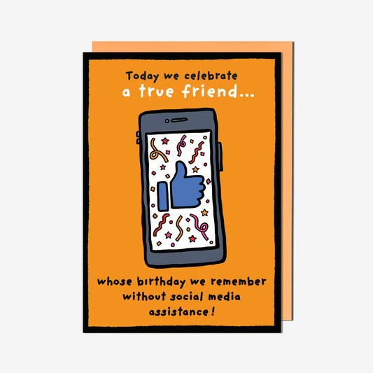 Remembered Without Social Media Birthday Card