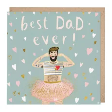 Best Dad Tutu Card