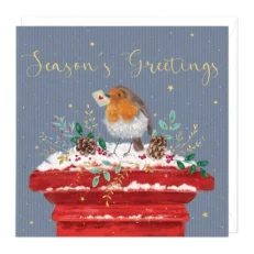 Blue Robin Christmas Card