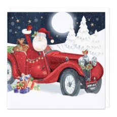 Santa's Car Christmas Card