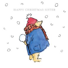 Paddington Bear Christmas Card for Sister