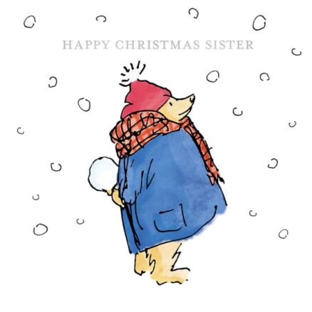 Paddington Bear Christmas Card for Sister